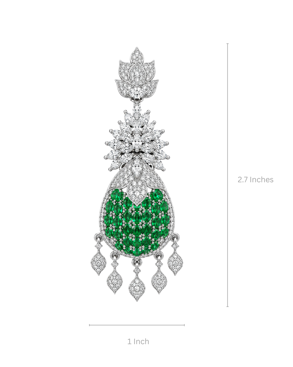 Emerald Tortoise Diamond Earrings