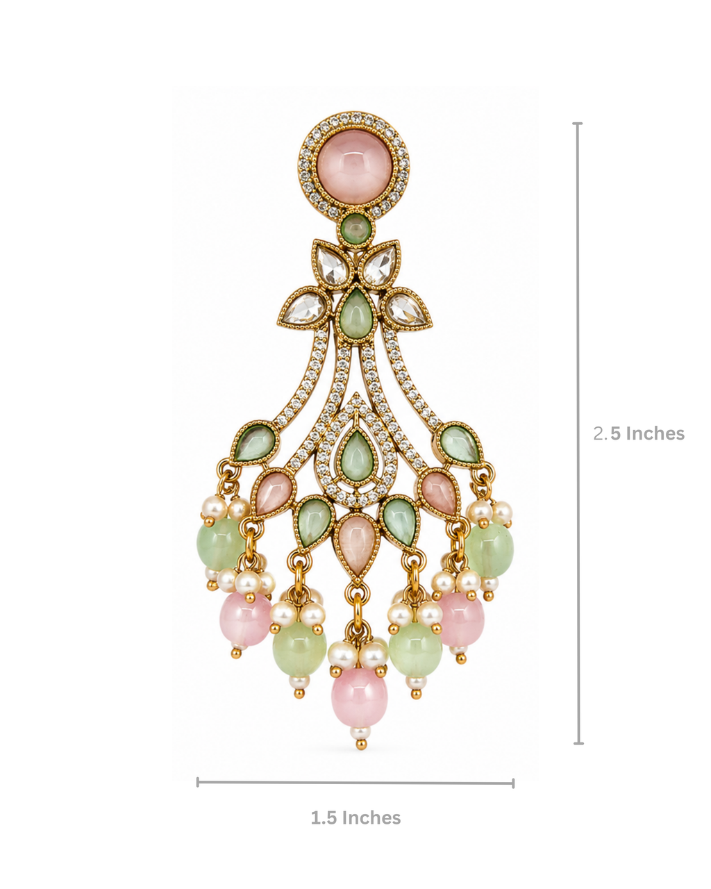 Gulnaar Pastel Chandbali Earrings