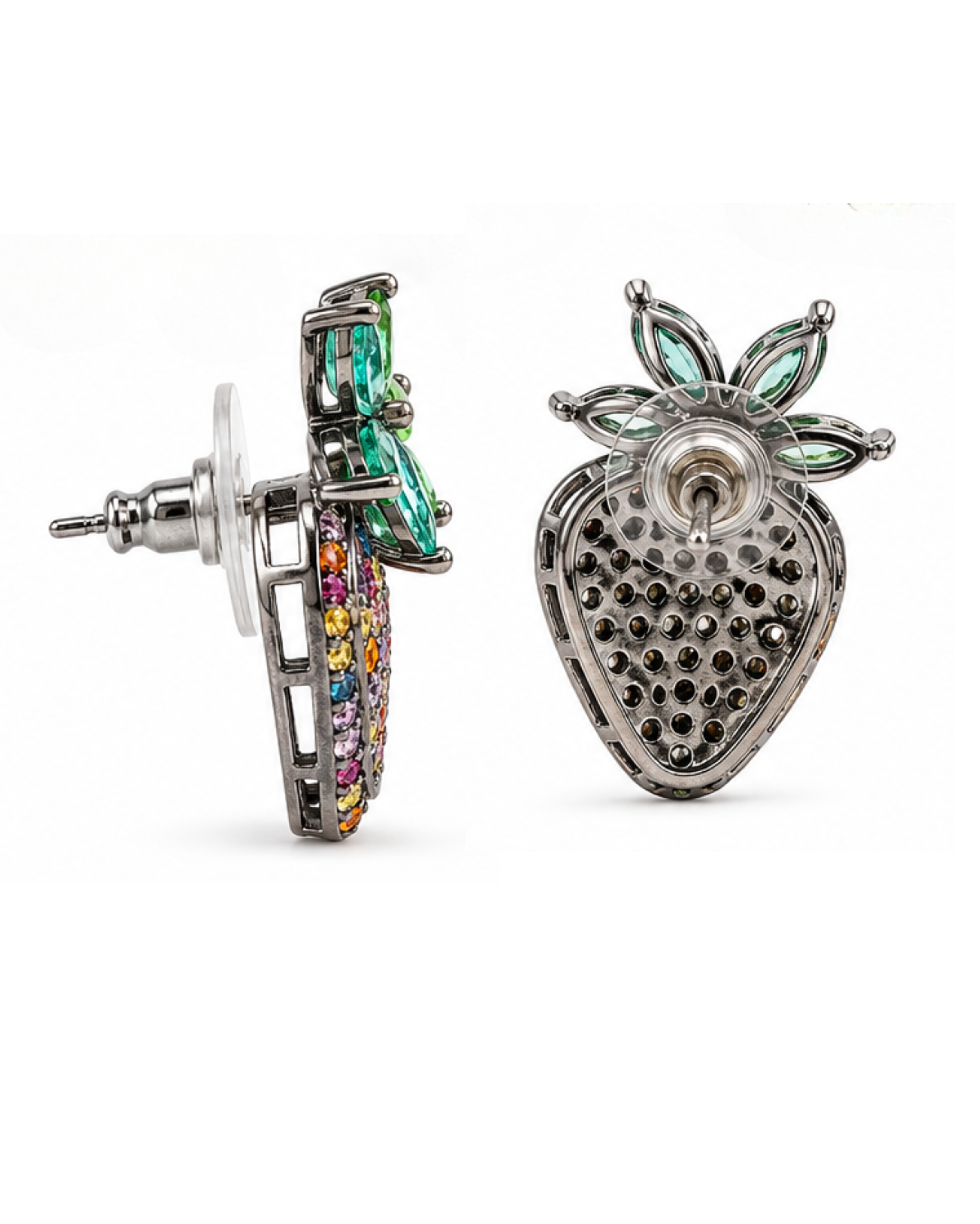 Berry Riot Stud Earrings - Silver