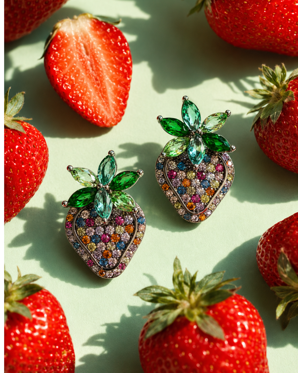 Berry Riot Stud Earrings - Silver