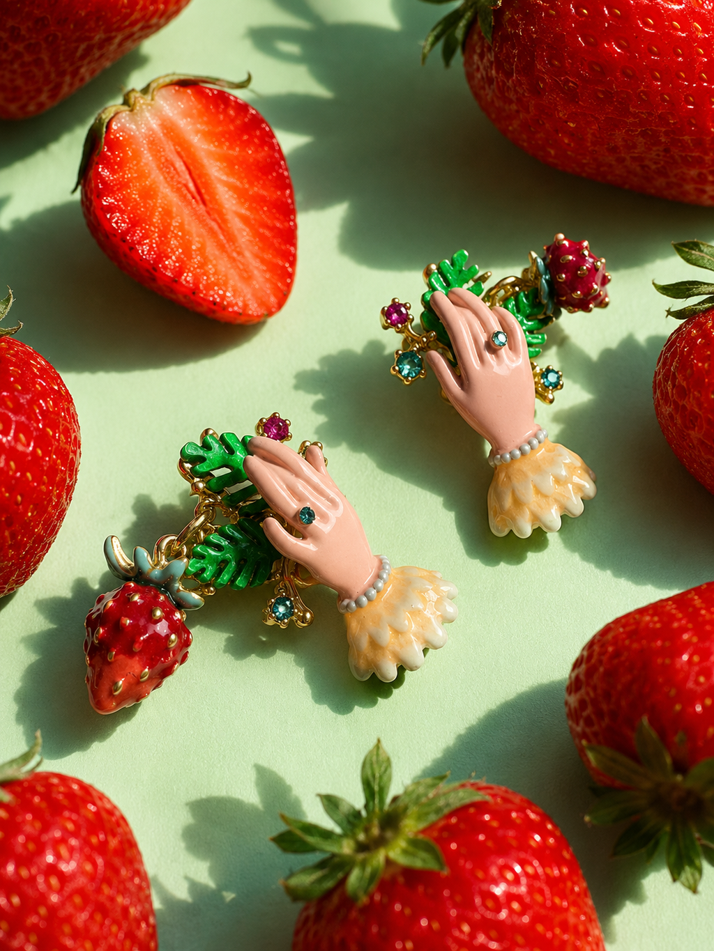 Dilruba Strawberry Bloom Earrings