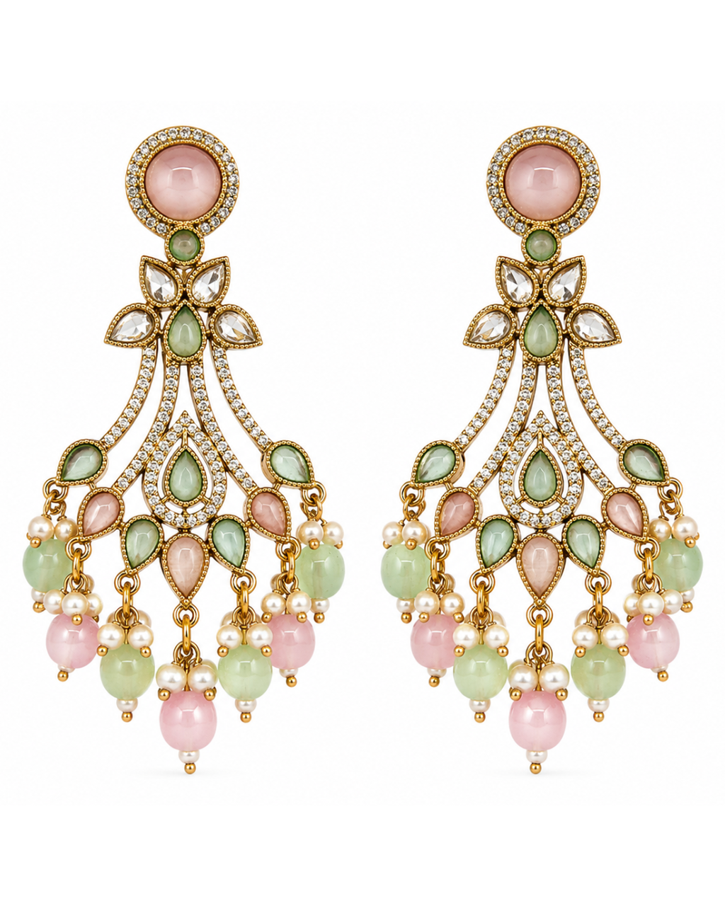Gulnaar Pastel Chandbali Earrings