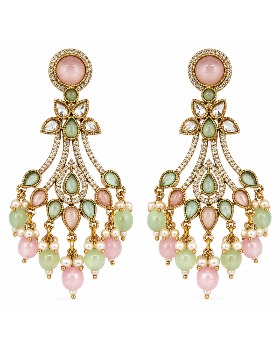 Gulnaar Pastel Chandbali Earrings